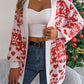 Cardigan de Noël en fibre acrylique avec manches lanternes