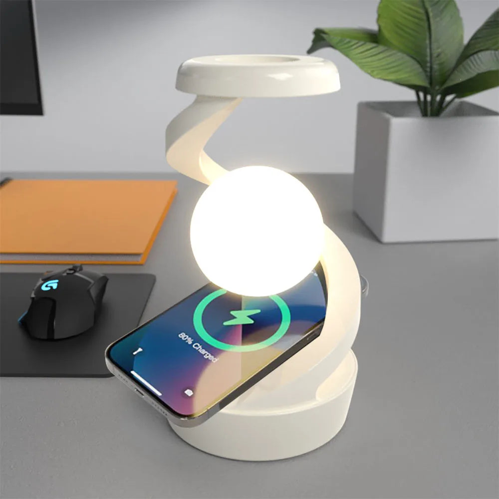 Lampe d'ambiance tactile RVB - Chargement sans fil - Veilleuse moderne