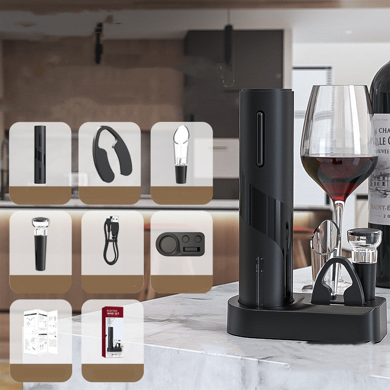 Ouvre-Bouteille Électrique USB en Plastique - Facile et Rapide pour le Vin