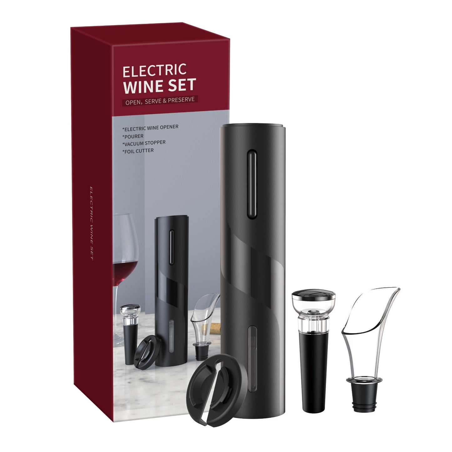 Ouvre-Bouteille Électrique USB en Plastique - Facile et Rapide pour le Vin